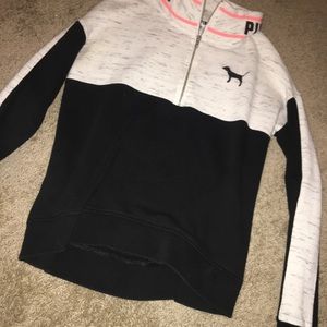 Black cream and pink pullover from PINK size Small